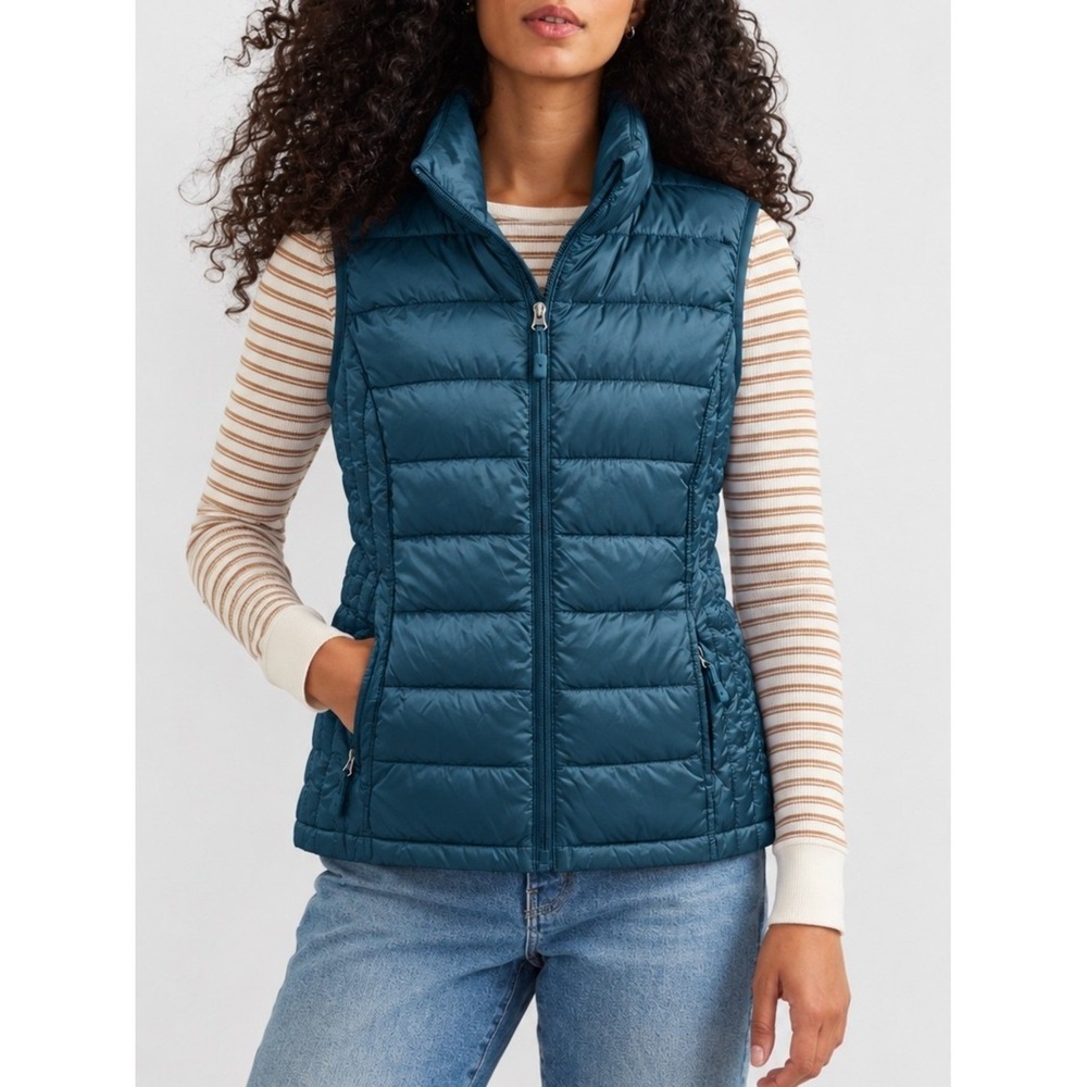 Heatkeep Blue/Turquoise Down Puffer Vest